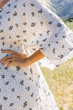 Load image into Gallery viewer, Flutter Sleeve Floral Polka Dot Dress