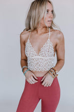 Load image into Gallery viewer, Crochet Lace Bralette - White