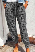 Load image into Gallery viewer, Breezy Leopard Joggers - Black