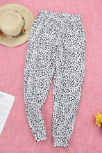 Load image into Gallery viewer, Breezy Leopard Joggers - White