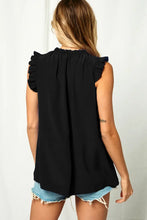 Load image into Gallery viewer, Solid Sleeveless Ruffle Top
