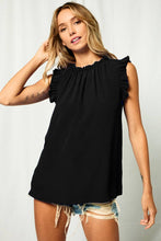 Load image into Gallery viewer, Solid Sleeveless Ruffle Top
