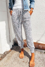 Load image into Gallery viewer, Breezy Leopard Joggers - White
