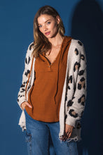 Load image into Gallery viewer, Distressed Leopard Cardigan Sweater
