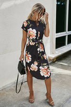 Load image into Gallery viewer, Black Floral Midi Dress
