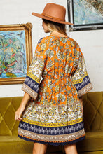 Load image into Gallery viewer, Border Print Boho V-Neck Dress
