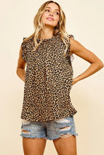 Load image into Gallery viewer, Leopard Ruffle Top
